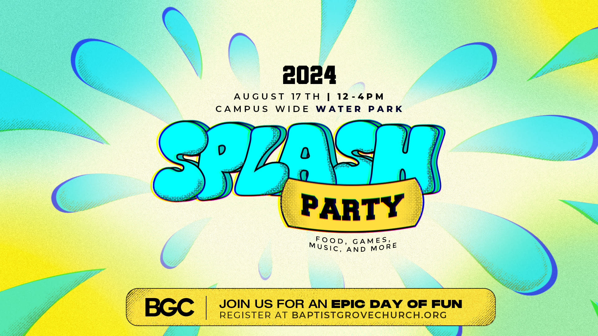 Experience the excitement: Water park fun, games, and community spirit.